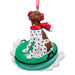 German Shorthaired Pointer On Snow Tube Ornament