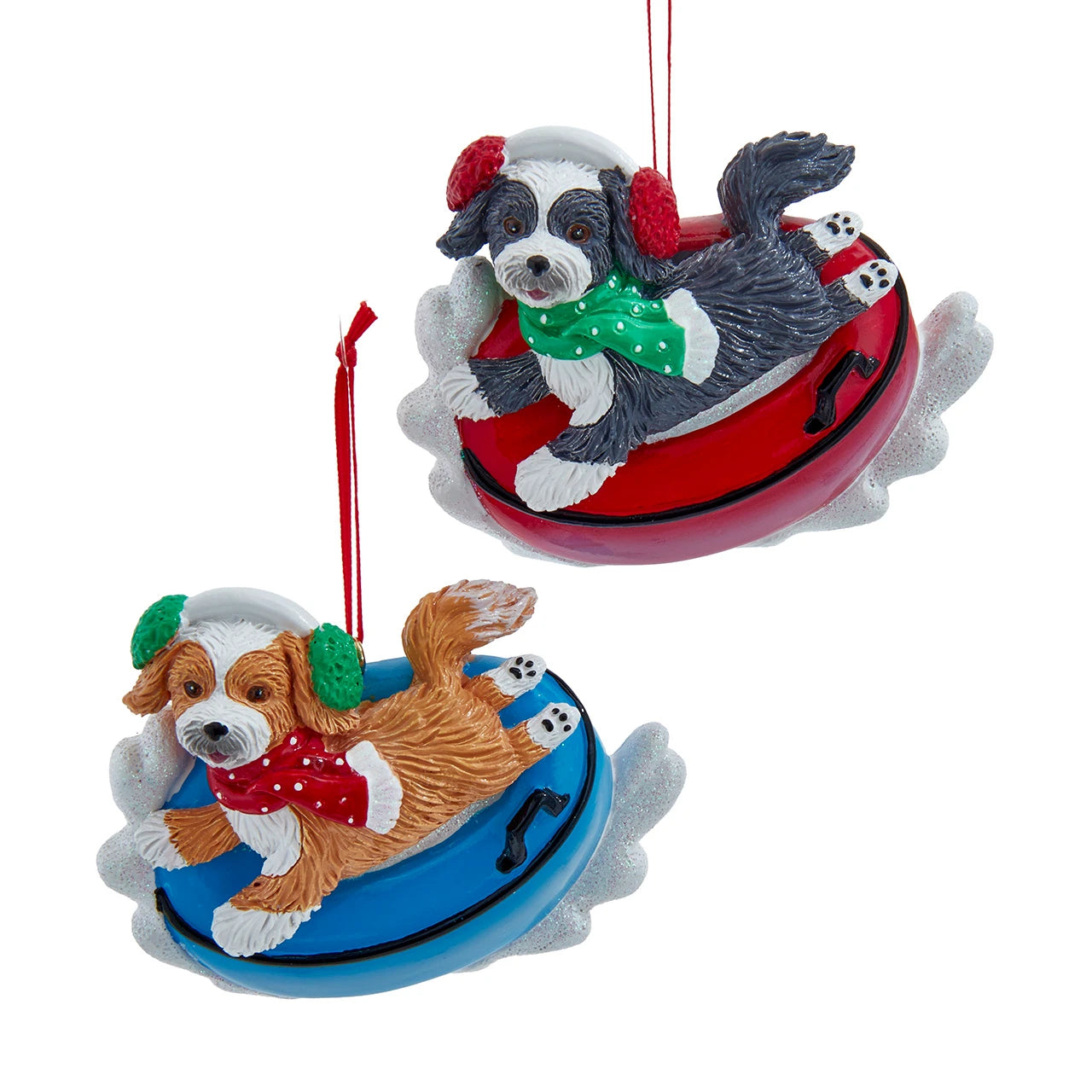Shih-Tzu On Snow Tube Ornament (Single) - Random Style
