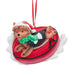 Yorkshire Terrier On Snow Tube Ornament