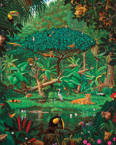 Secrets of The Rainforest 1000 Piece Charles Lynn Bragg Puzzle    