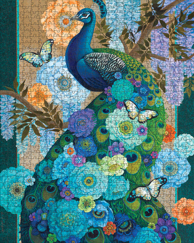 Floral Peacock 1000 Piece David Galchutt Puzzle