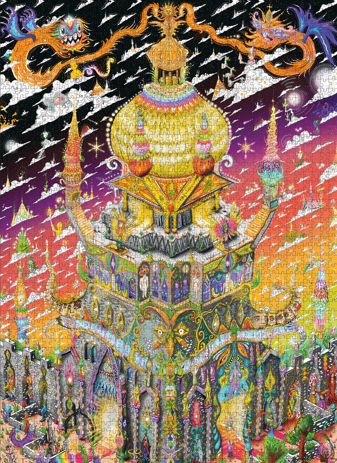Ruben Topia The Trippy Tower of Babel 2000 Piece Puzzle