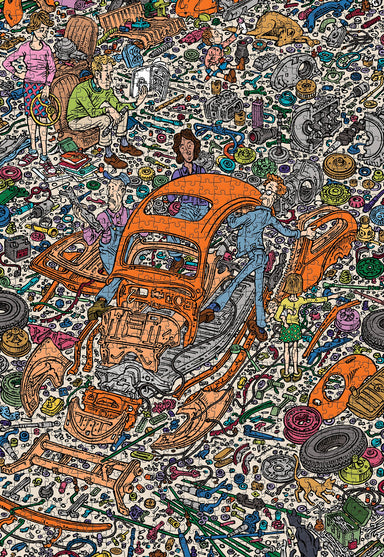 Peter Aschwanden: The Exploded Beetle 1000 Piece Puzzle
