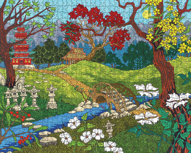 At The Japanese Garden 1000 Piece CJ Hurley Puzzle