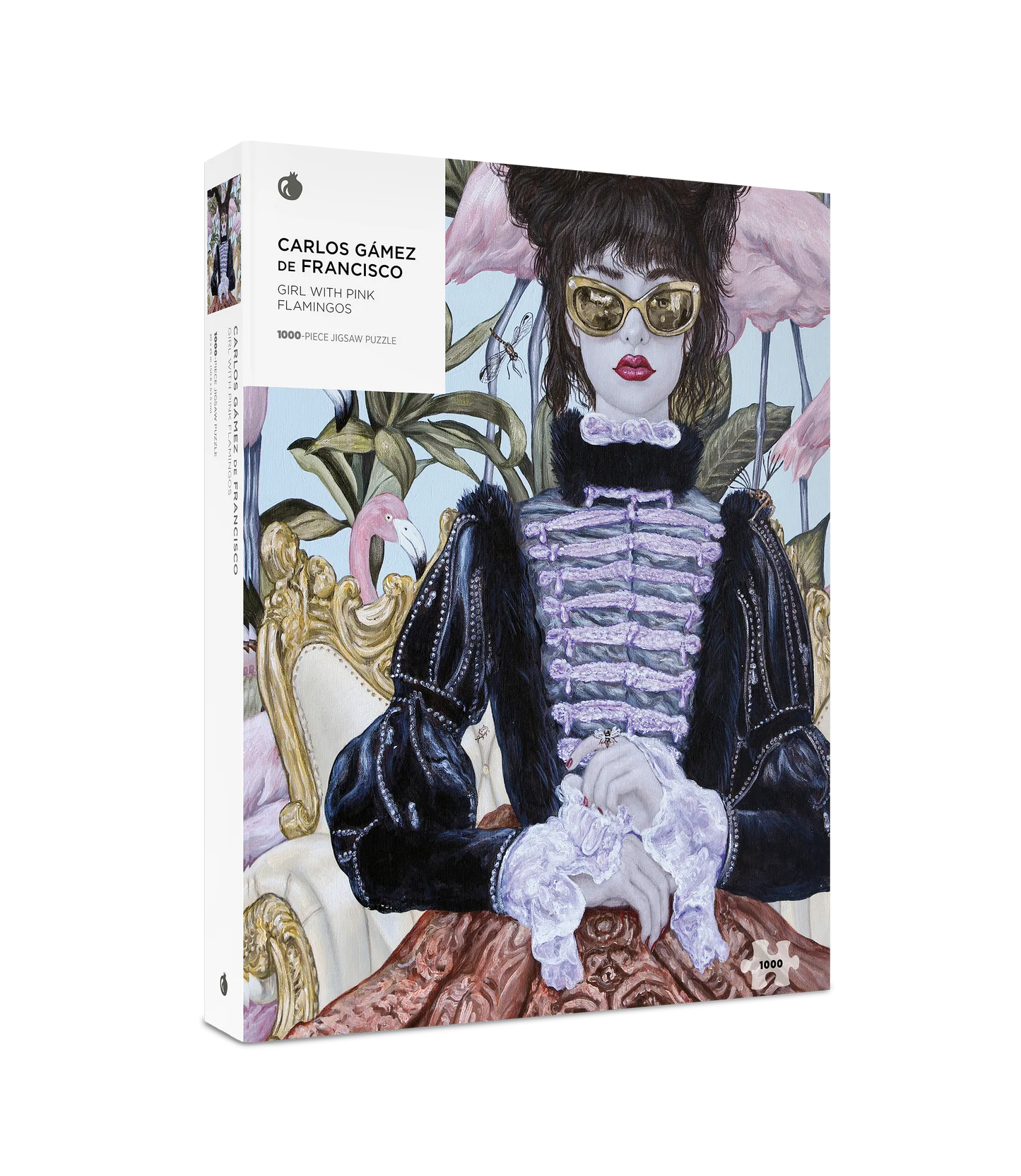 Carlos Gámez De Francisco: Girl with Pink Flamingos 1000 Piece Puzzle