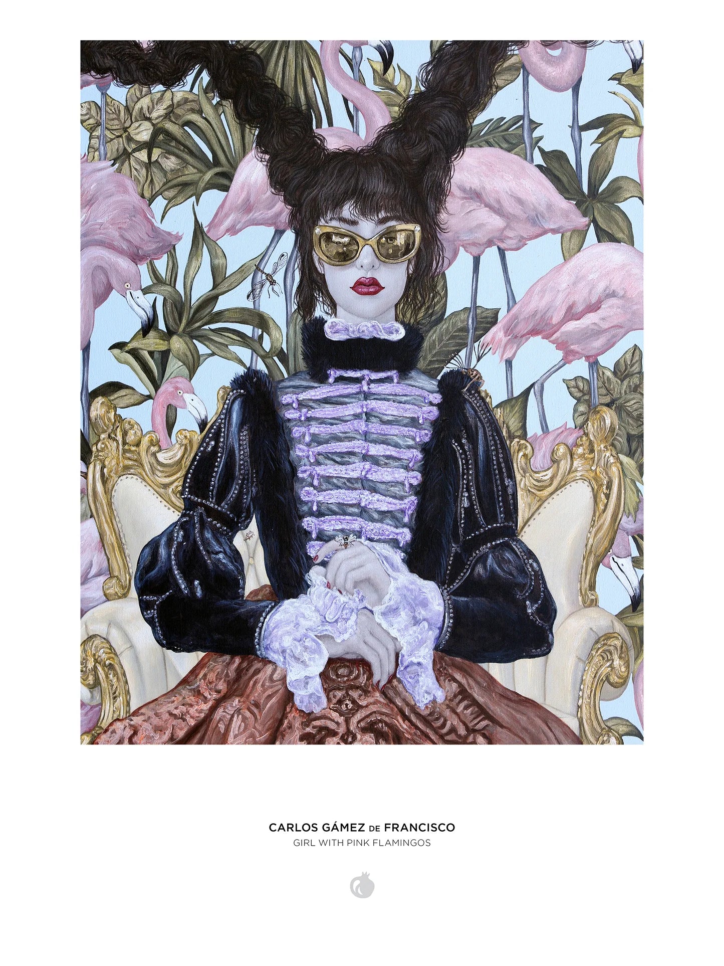 Carlos Gámez De Francisco: Girl with Pink Flamingos 1000 Piece Puzzle