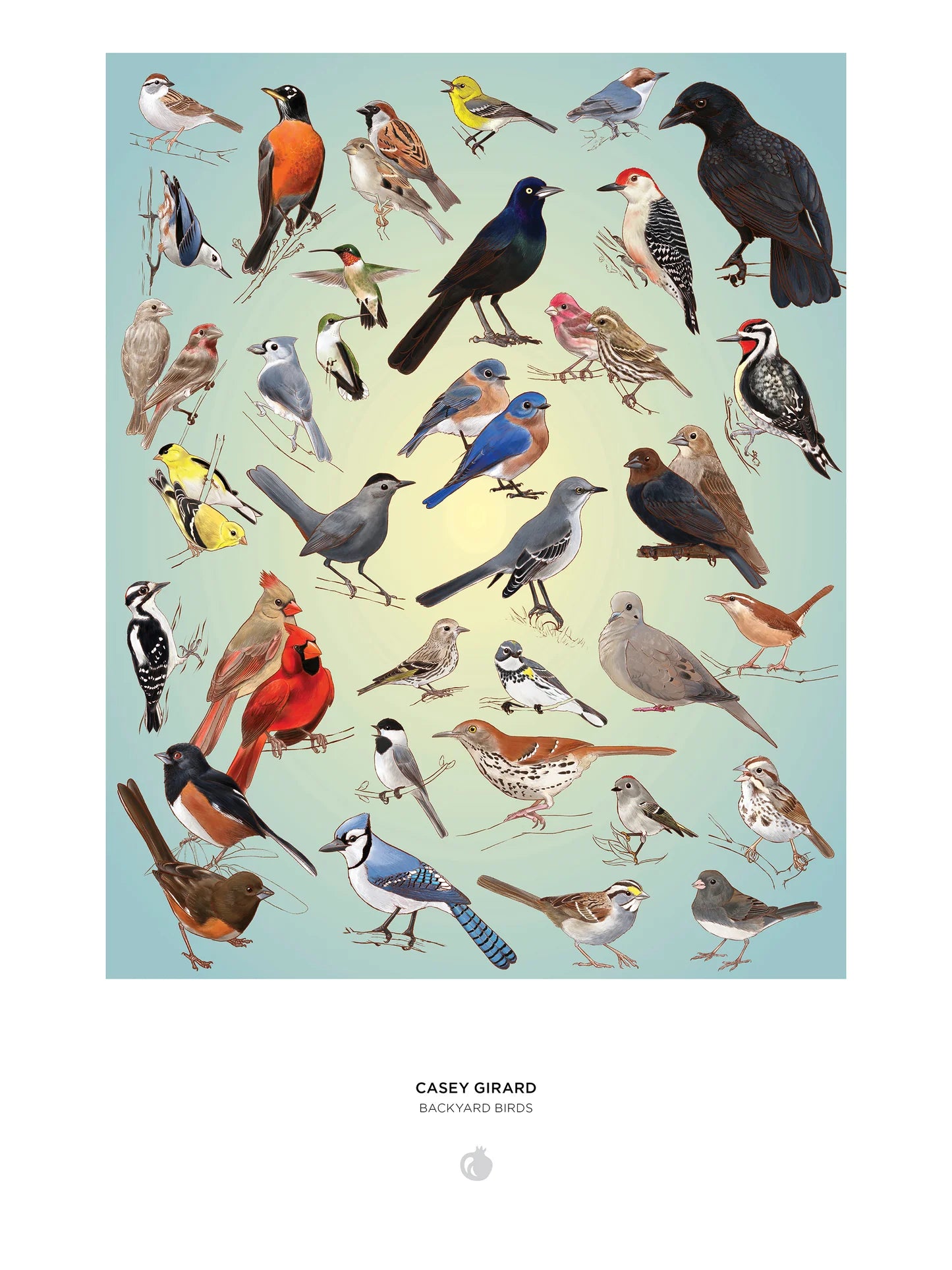 Casey Girard: Backyard Birds 1000-Piece Jigsaw Puzzle