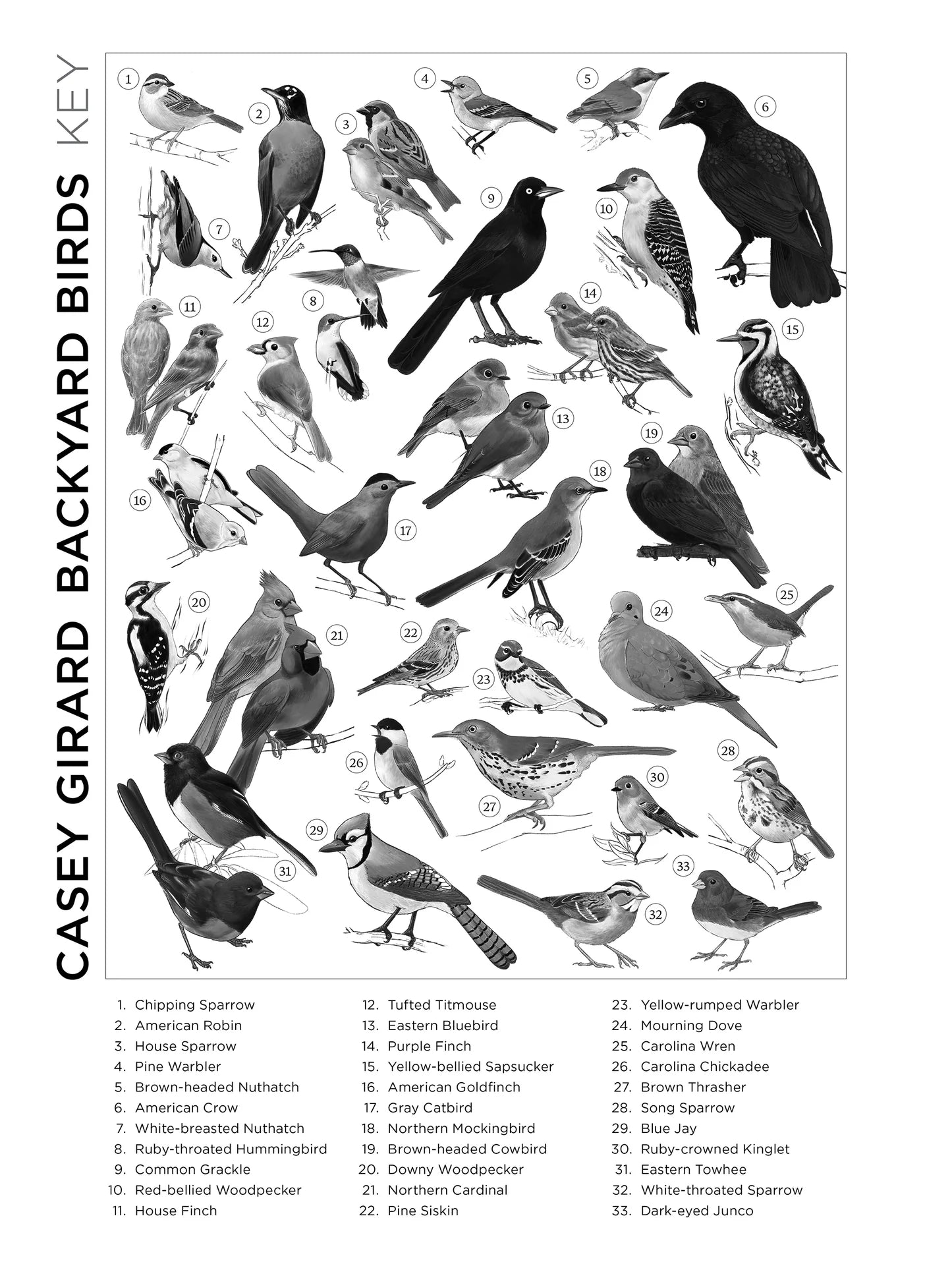 Casey Girard: Backyard Birds 1000-Piece Jigsaw Puzzle