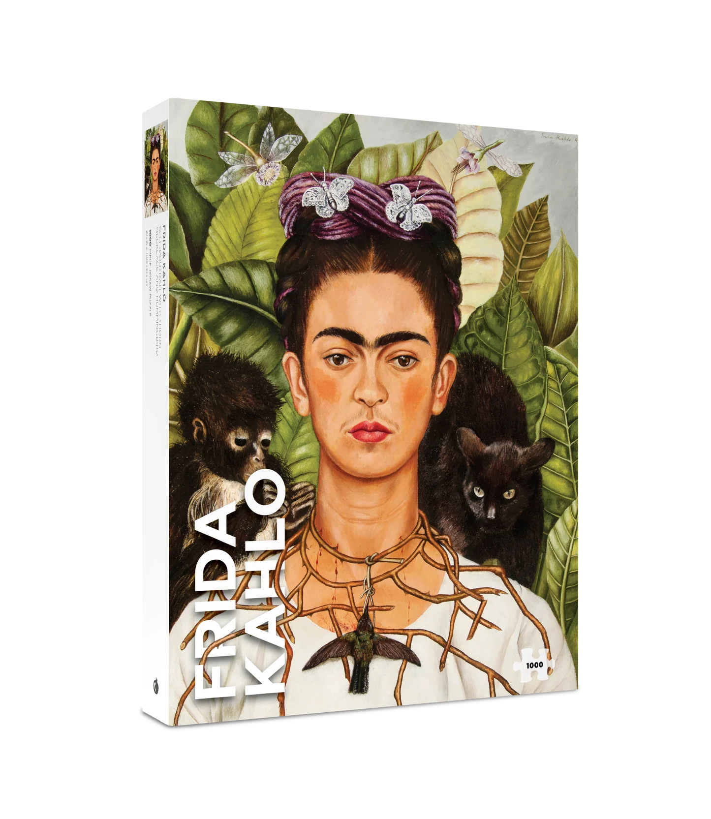 POM Frida Kahlo: Self-Portrait with Thorn Necklace and Hummingbird 1000 Piece Jigsaw Puzzle