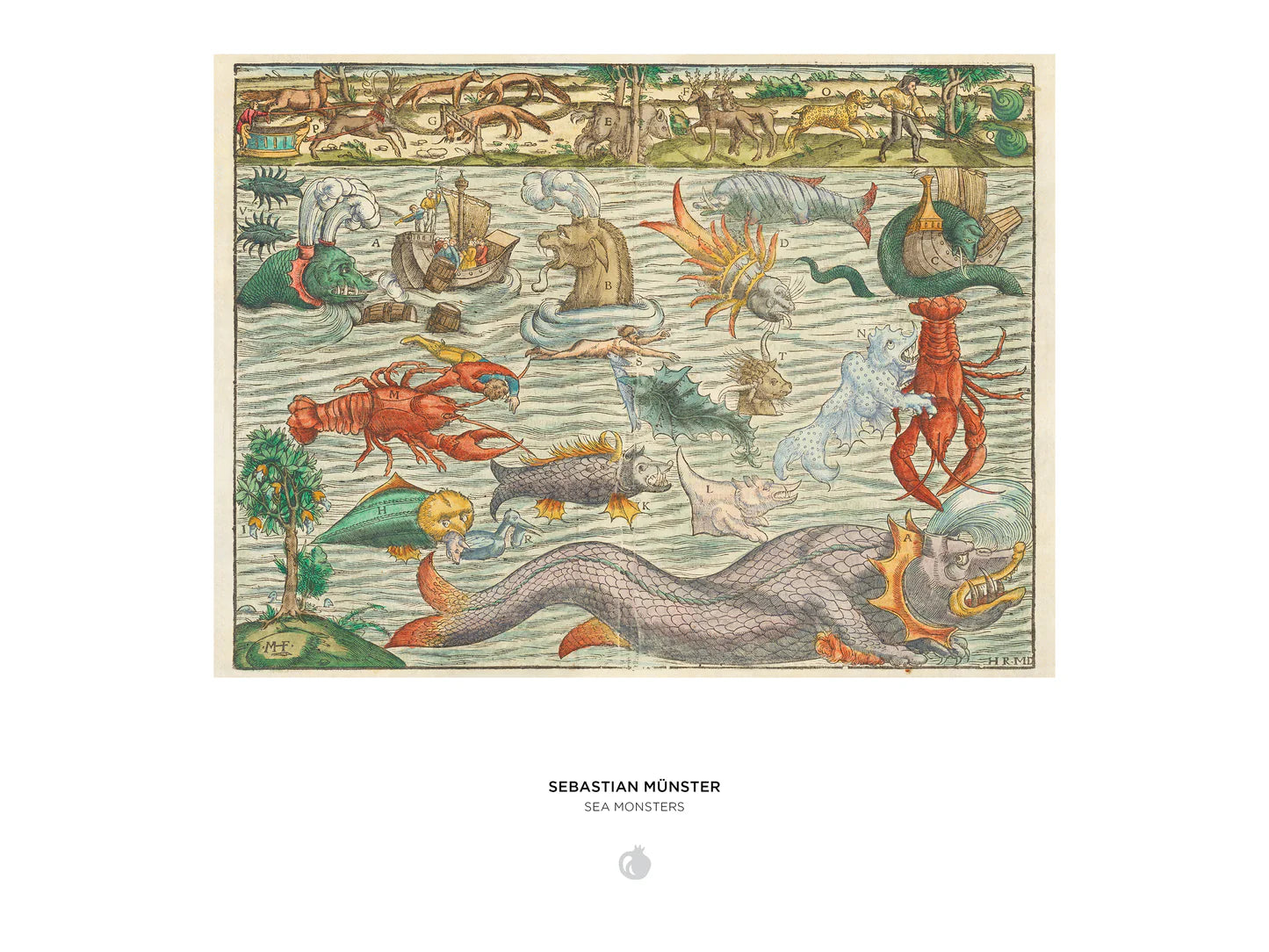 POM Sebastian Münster: Sea Monsters 1000 Piece Jigsaw Puzzle