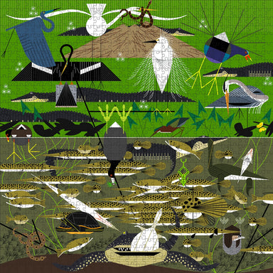 POM Charley Harper: The Everglades 1000-Piece Jigsaw Puzzle