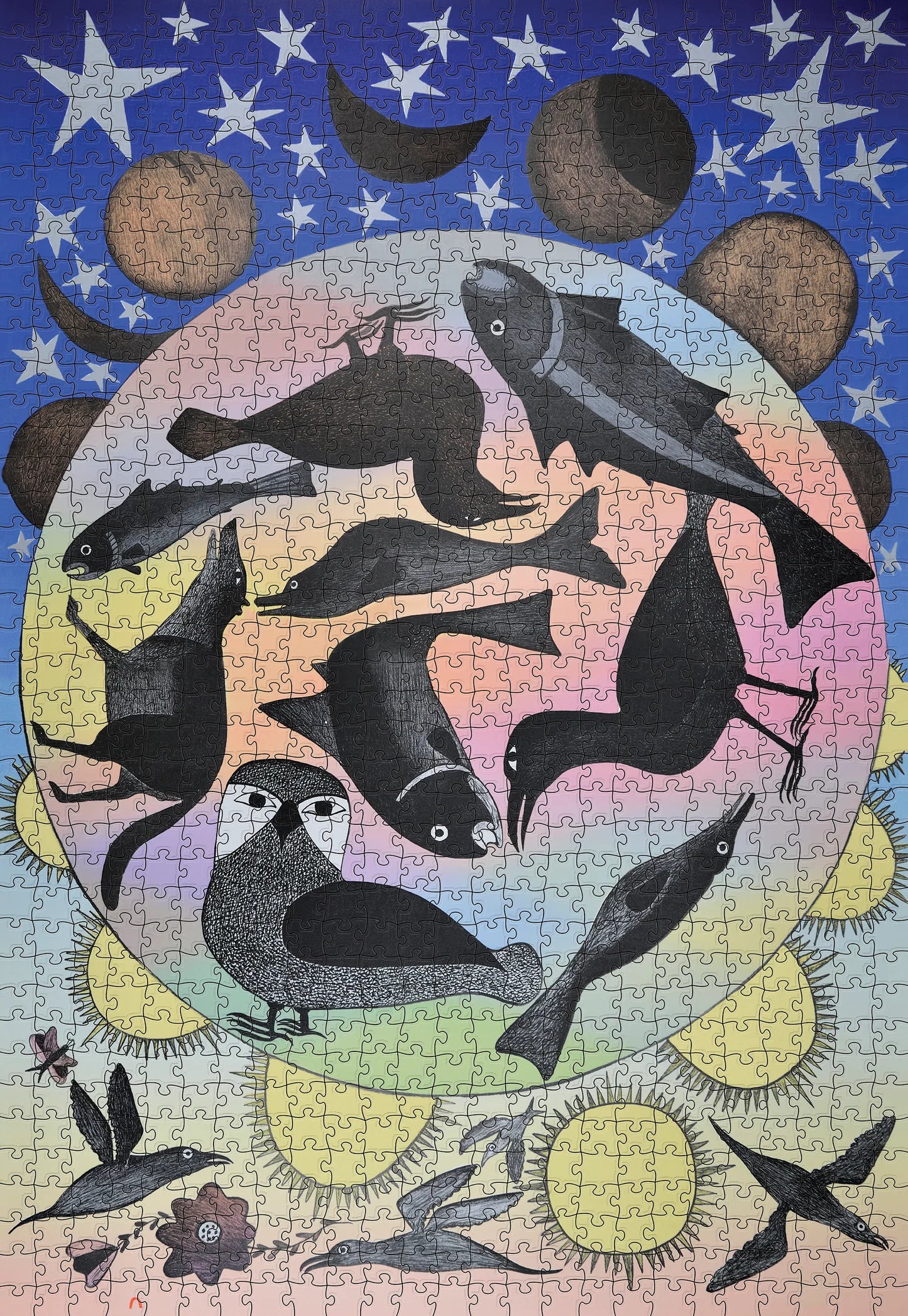 POM Kenojuak Ashevak: Siilavut, Nunavut 1000 Piece Jigsaw Puzzle