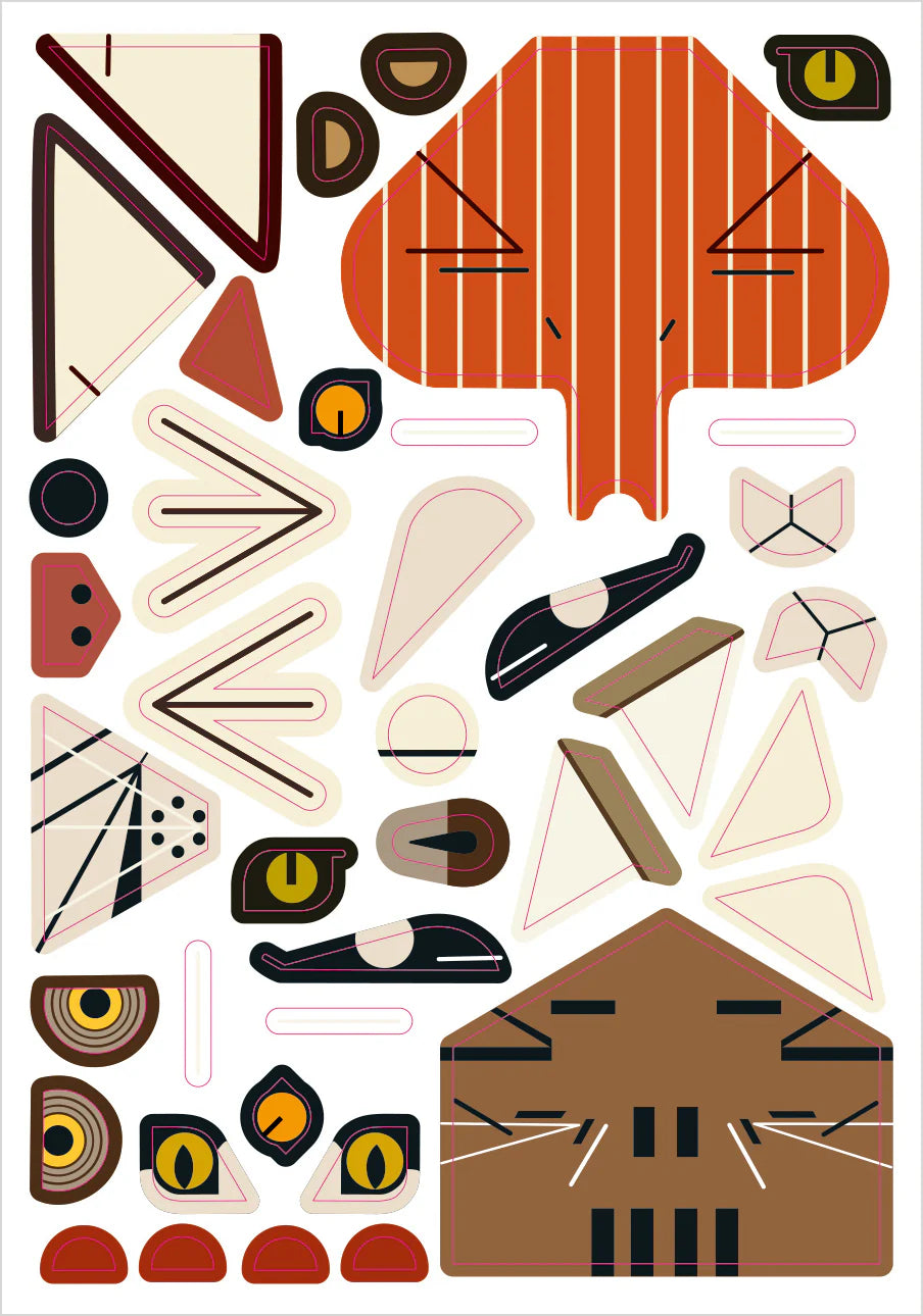 Charley Harper's Sticky Critters, Volume 2 Animals in Americas National Parks Sticker Kit
