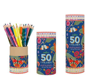eeBoo Victoria's 50 Colors - 25 Double Sided Color Pencils