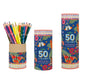 eeBoo Victoria's 50 Colors - 25 Double Sided Color Pencils