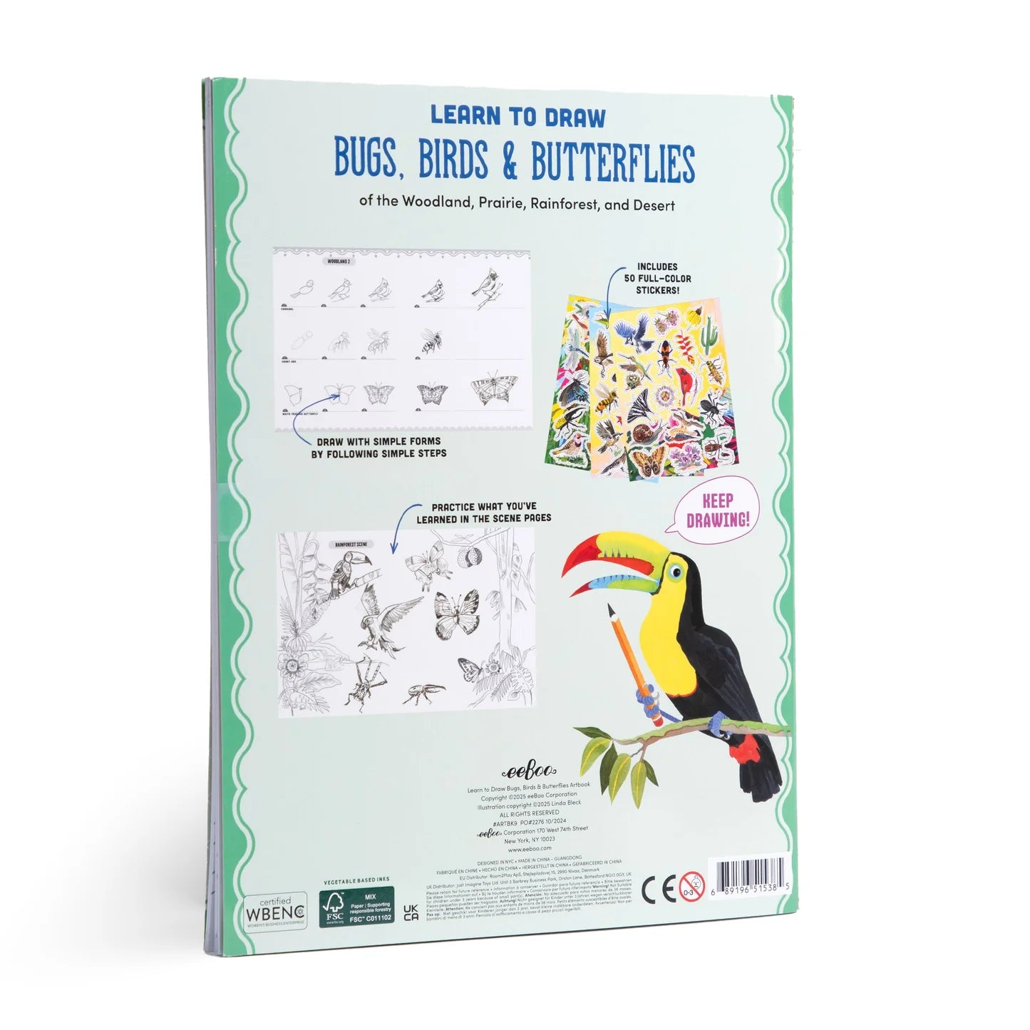 eeBoo Learn To Draw Bugs, Birds, & Butterflies