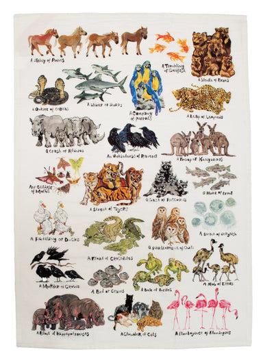 UPG Animal Groupings Dish Towel