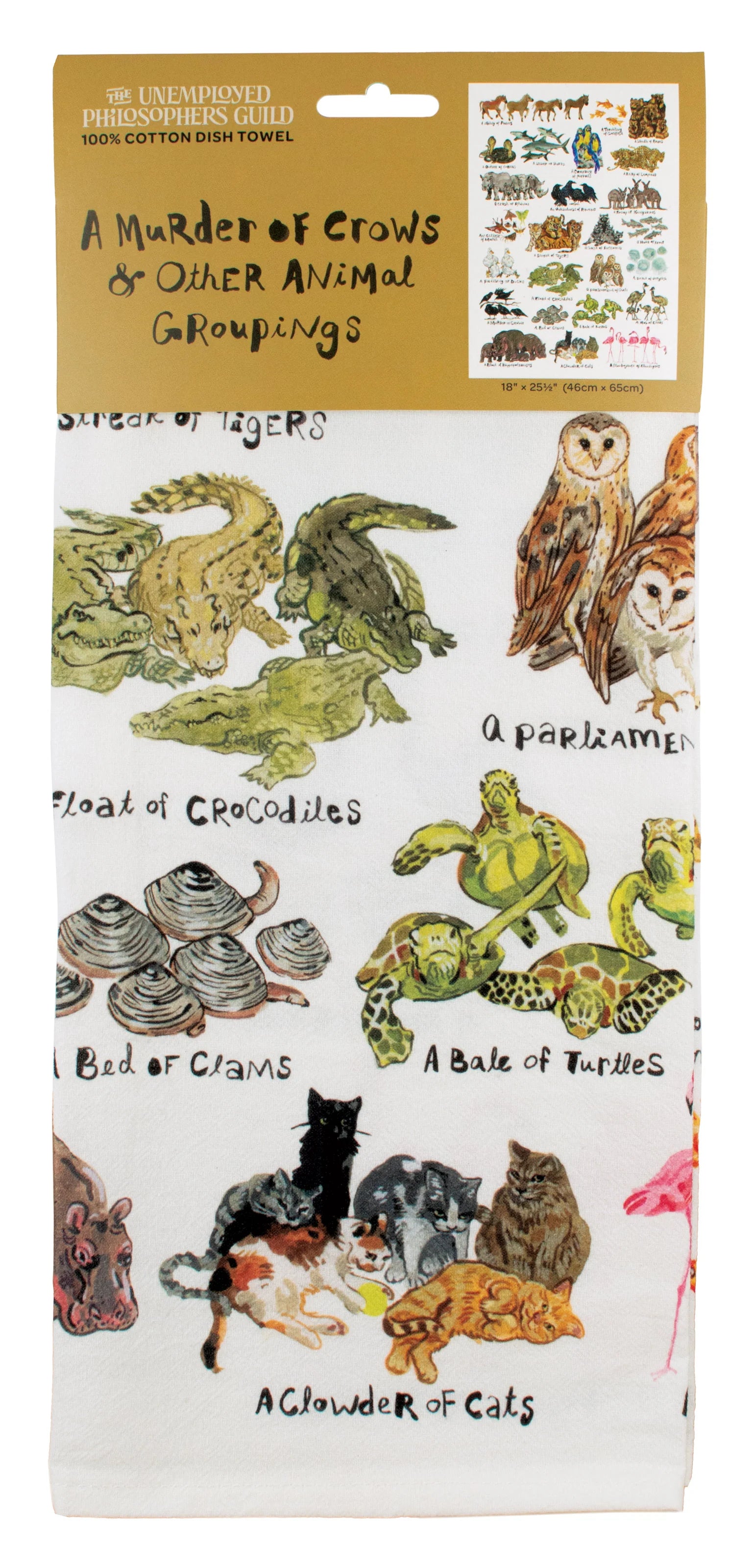 UPG Animal Groupings Dish Towel