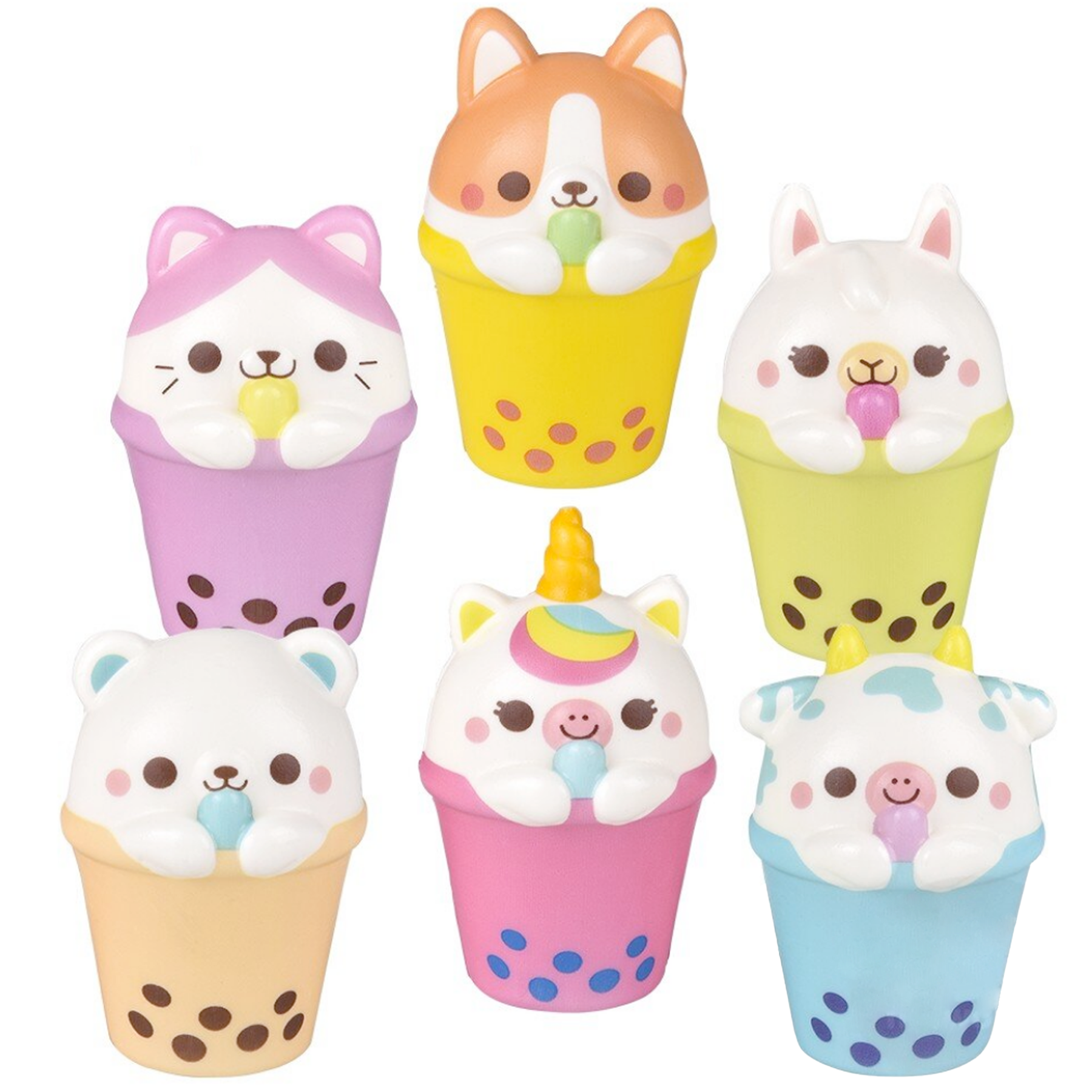 Squish Bubble Tea Animal (Single) - Random Color