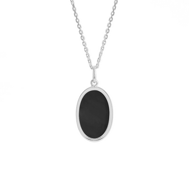 Boma Alina Onyx Oval Bezel Pendant Necklace