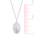 Boma Alina Mother of Pearl Oval Bezel Pendant Necklace