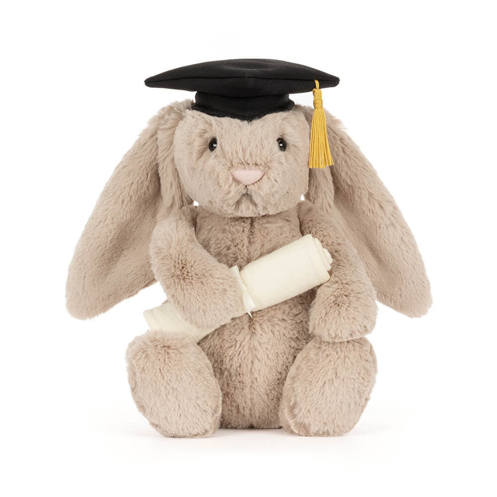 Jellycat Bashful Bunny With Graduation Outfit