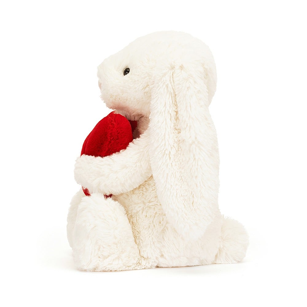 Bashful Red Love Heart Bunny - Medium    