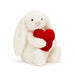 Bashful Red Love Heart Bunny - Medium    