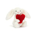Jellycat Bashful Red Love Heart Bunny - Small    