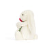 Jellycat Bashful Cream Bunny With Rose - Medium