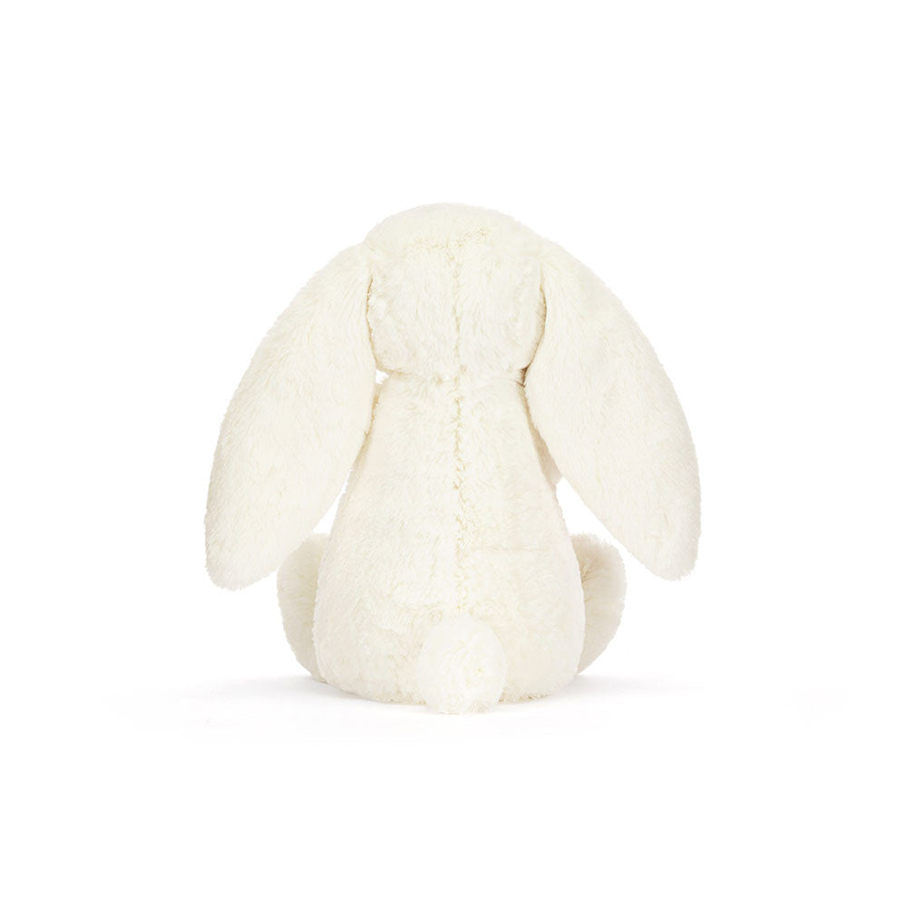 Jellycat Bashful Cream Bunny With Rose - Medium