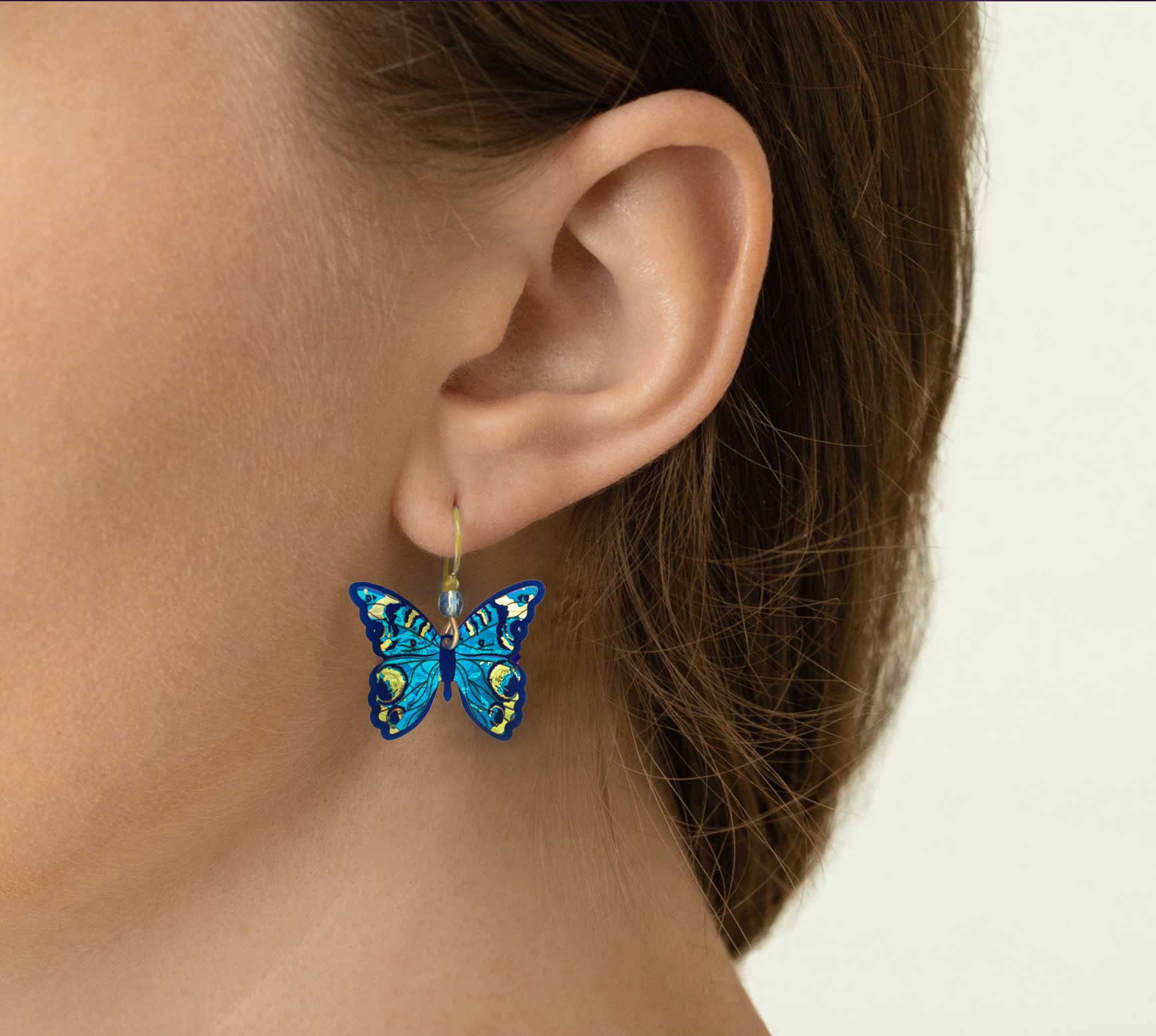 HOLLY YASHI Mariposa Butterfly Earrings - Blue Radiance