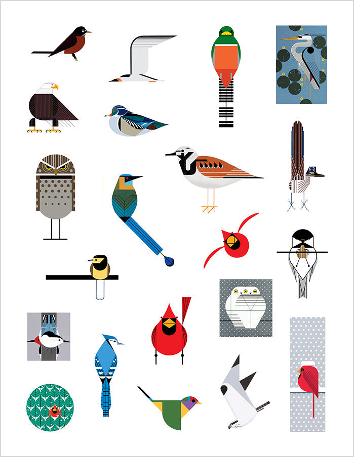 Charley Harper's Birds Sticker Book    