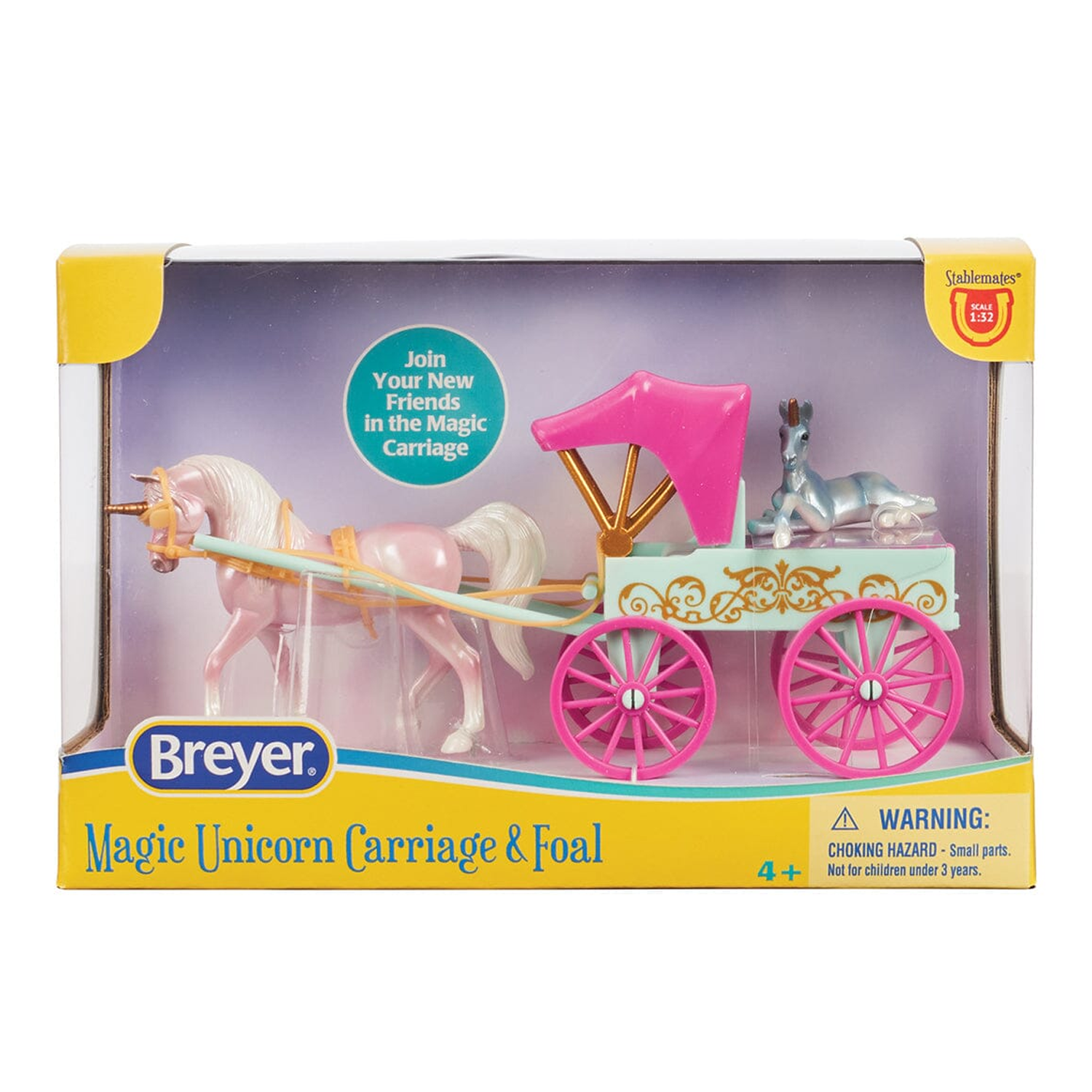 BRYR Unicorn Magic Carriage & Foal Playset