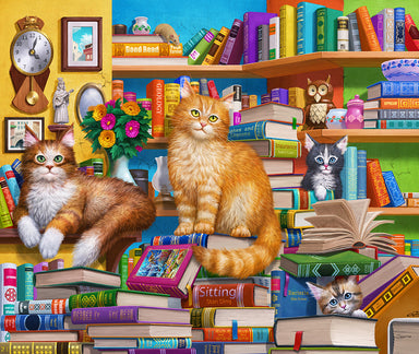 Bookshop Cats 1000 Piece Puzzle