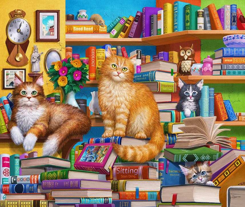 Bookshop Cats 1000 Piece Puzzle