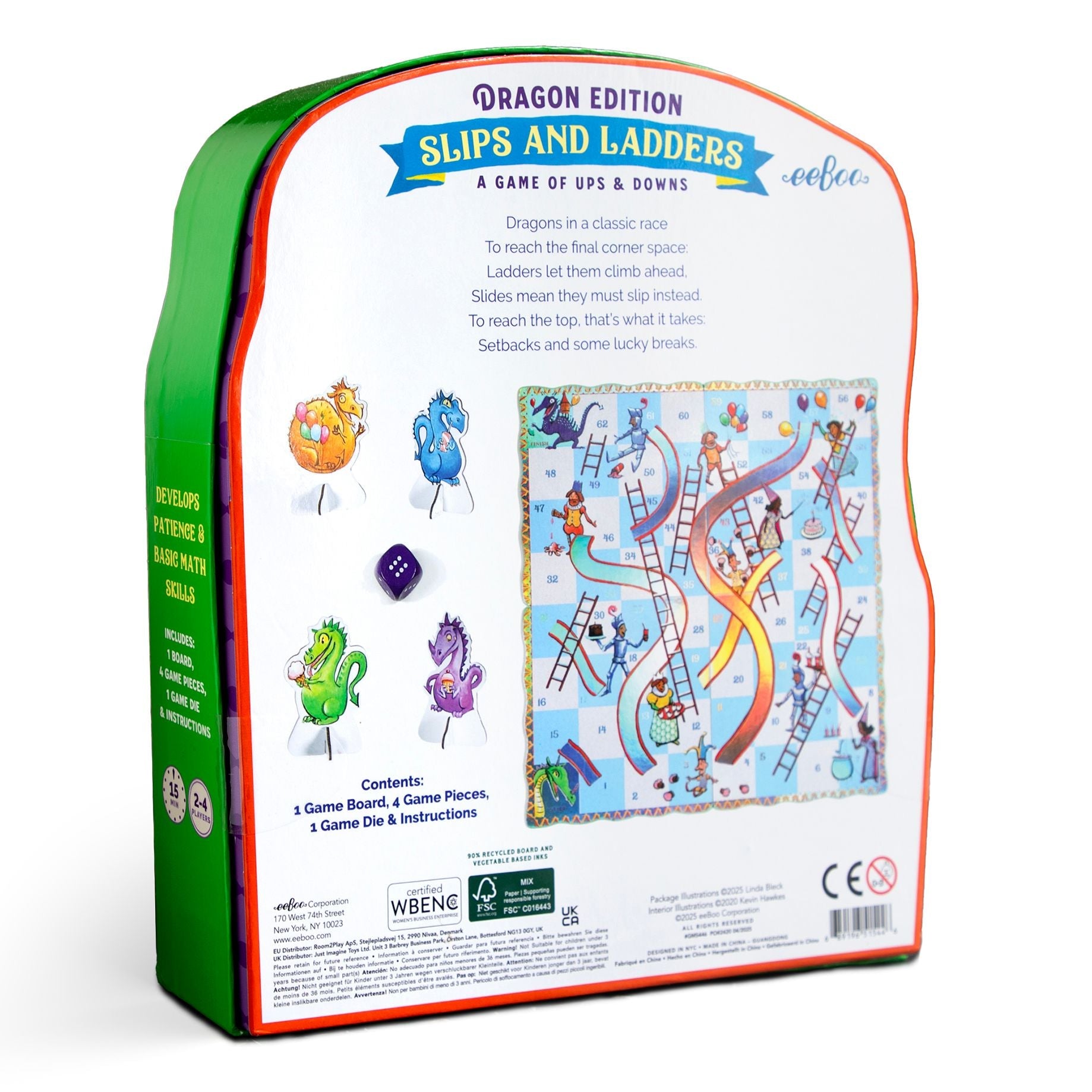 eeBoo Slips & Ladders Dragon Edition