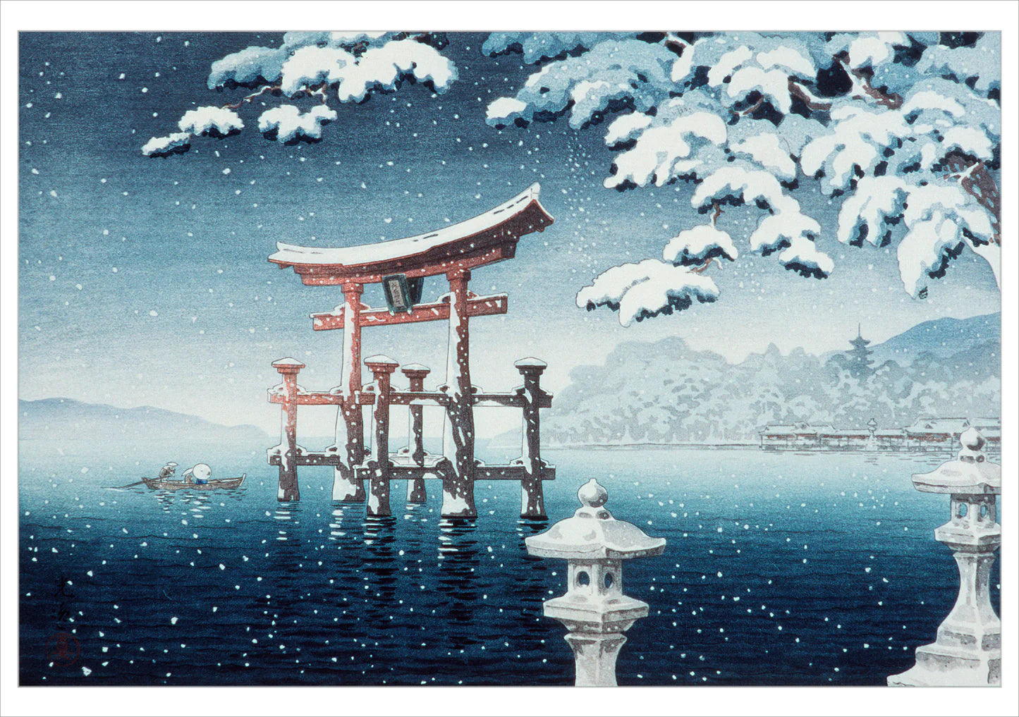 Tsuchiya Kōitsu: Miyajima in the Snow Holiday Cards
