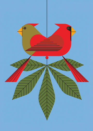 Charley Harper Cardinals Consorting Boxed Holiday Cards    