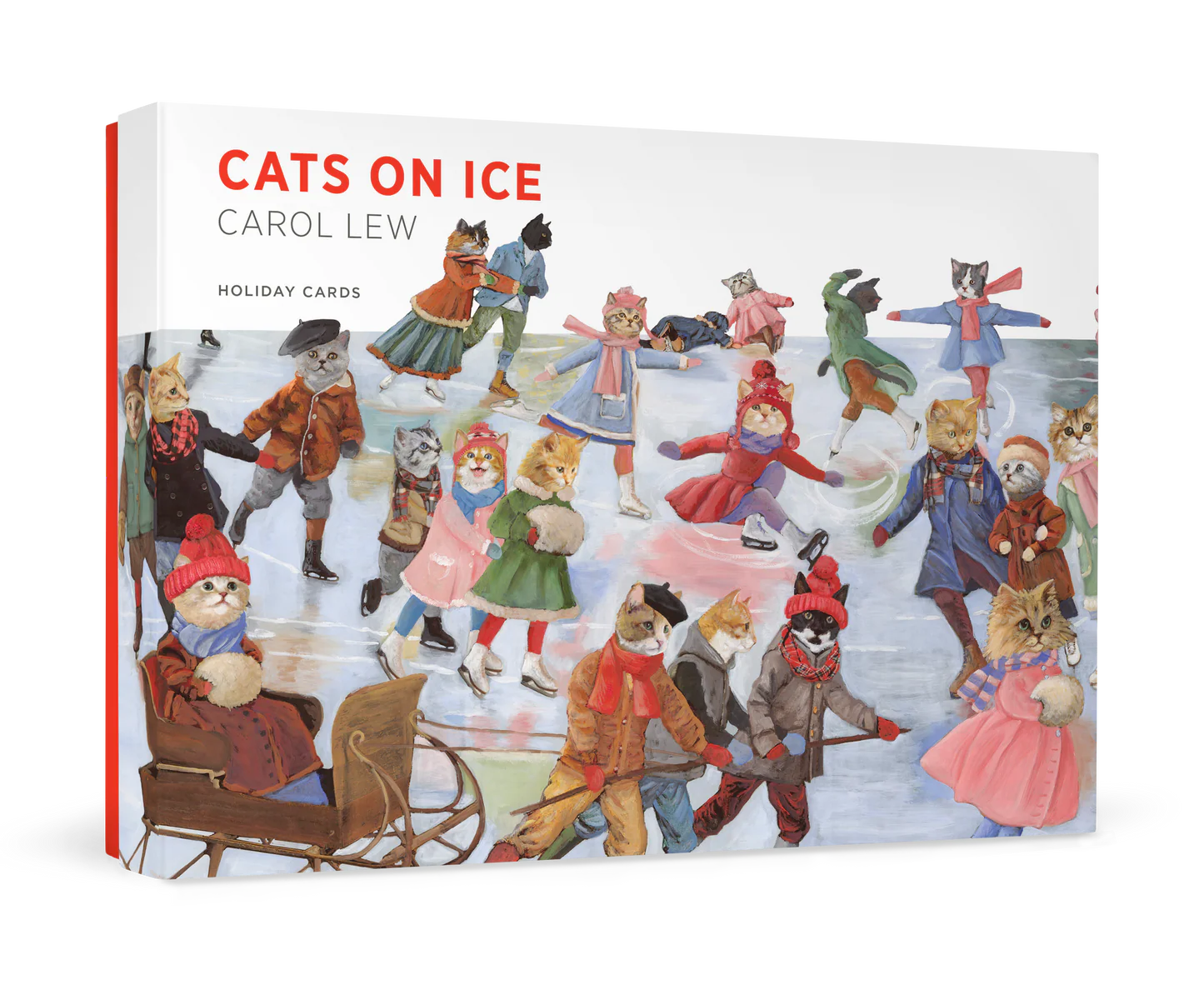 Carol Lew Cats on Ice Boxed Holiday Cards