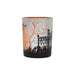 Spooky Cemetery With Orange Votive Holder