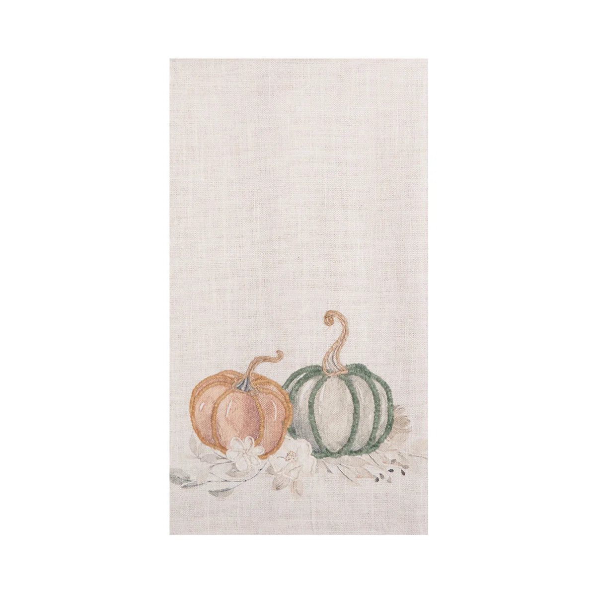 Autumn Field Pumpkins with Leaves Kitchen Towel