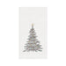 Traditional Christmas Tree With Garland Waffle Weave Kitchen Towel    