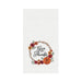 Give Thanks Wreath Embroidered Waffle Weave Kitchen Towel