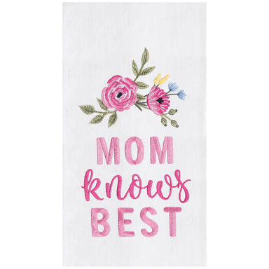 Mom Knows Best Flour Sack Kitchen Towel