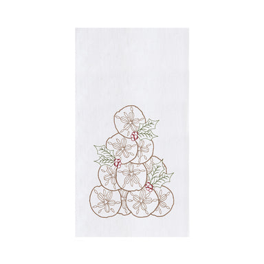 Sand Dollar Holiday Tree Flour Sack Kitchen Towel    