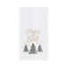 Peace on Earth Forest Embroidered Flour Sack Kitchen Towel    