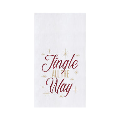 Jingle All The Way Embroidered Flour Sack Kitchen Towel    