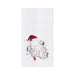 Santa Octopus Embroidered Flour Sack Kitchen Towel    