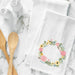 Wildflower Wreath Embroidered Flour Sack Kitchen Towel
